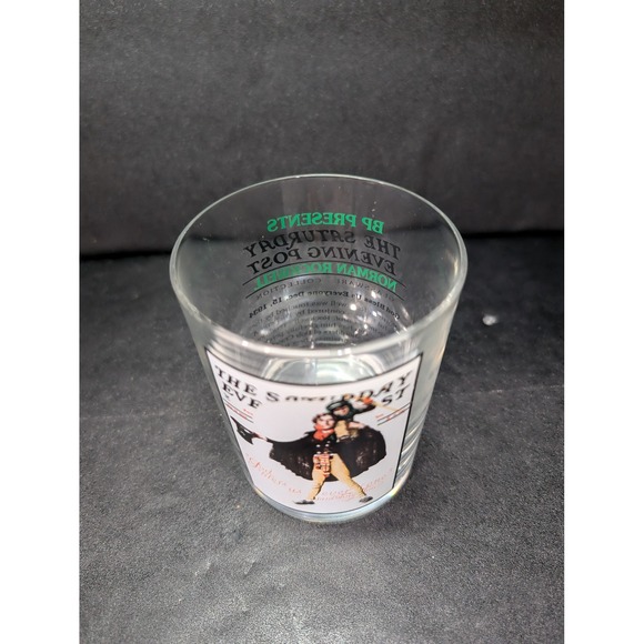 Saturday Evening Post Glass, Norman Rockwell Highball Glass, Retro Barware, 4.25 - Picture 5 of 9